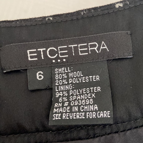 ETCETERA black and off white skirt, size 6 - Picture 7 of 9